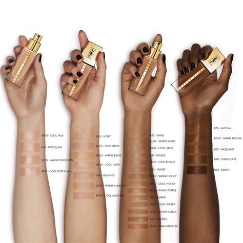 ysl all hours foundation swatches ln3|ysl touche eclat shade chart.